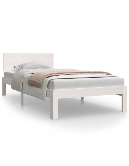 Giroletto Bianco in Legno Massello di Pino 90x200 cm