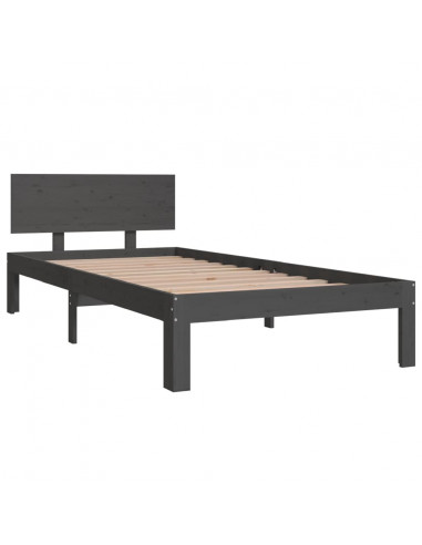 Giroletto Grigio in Legno Massello di Pino 90x200 cm