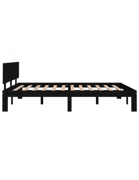Giroletto Nero in Legno Massello 150x200 cm King Size
