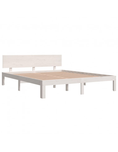 Giroletto Bianco in Legno Massello di Pino 160x200 cm