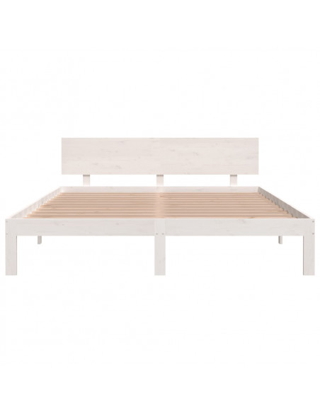 Giroletto Bianco in Legno Massello di Pino 160x200 cm
