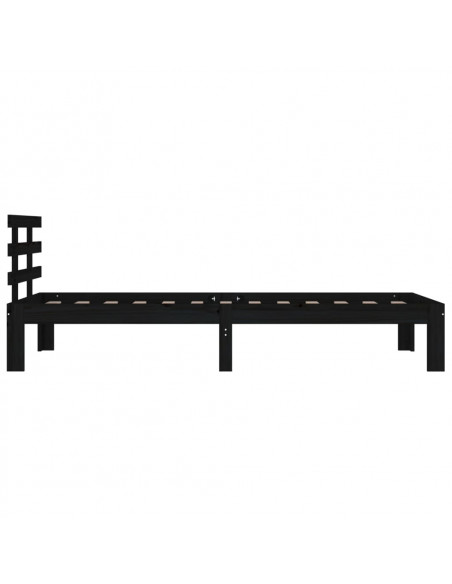Giroletto Nero in Legno Massello 90x200 cm