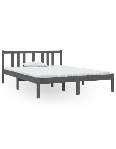 Giroletto Grigio in Legno Massello 135x190 cm Double