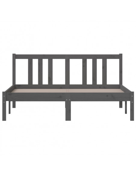 Giroletto Grigio in Legno Massello 135x190 cm Double