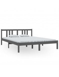 Giroletto Grigio in Legno Massello 150x200 cm King Size 2