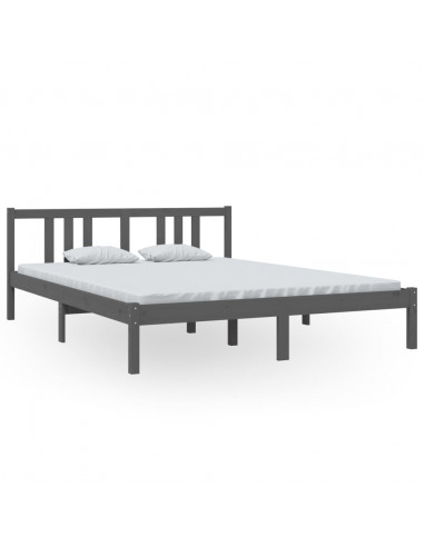 Giroletto Grigio in Legno Massello 150x200 cm King Size