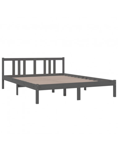 Giroletto Grigio in Legno Massello 150x200 cm King Size