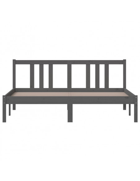 Giroletto Grigio in Legno Massello 150x200 cm King Size