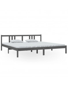 Giroletto Grigio in Legno Massello 200x200 cm 2