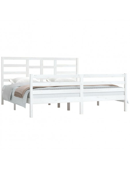 Giroletto Bianco in Legno Massello 180x200 cm Super King