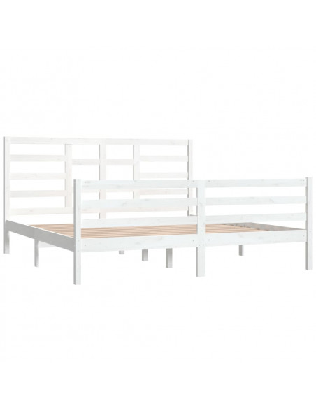 Giroletto Bianco in Legno Massello 180x200 cm Super King