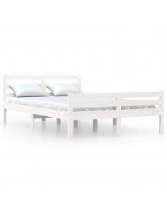 Giroletto Bianco in Legno Massello 135x190 cm Double 2