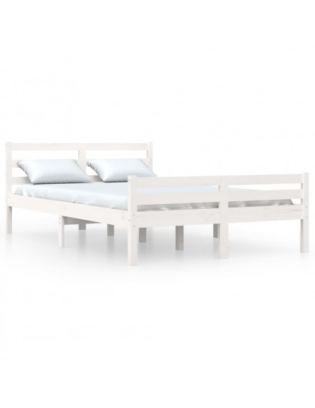Giroletto Bianco in Legno Massello 135x190 cm Double