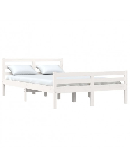 Giroletto Bianco in Legno Massello 135x190 cm Double