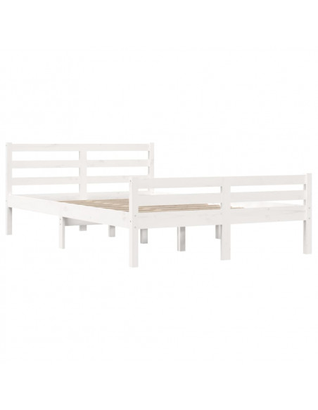 Giroletto Bianco in Legno Massello 135x190 cm Double