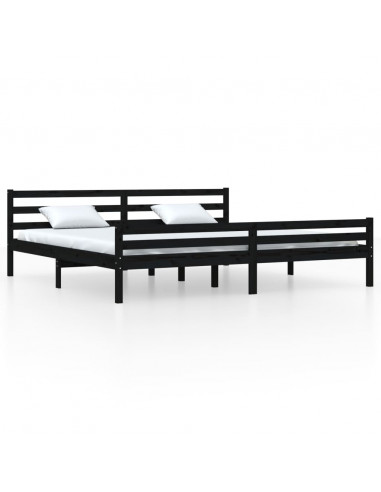 Giroletto Nero in Legno Massello 200x200 cm