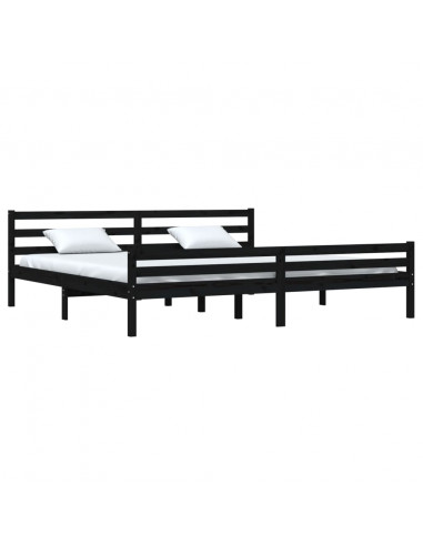 Giroletto Nero in Legno Massello 200x200 cm