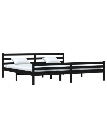 Giroletto Nero in Legno Massello 200x200 cm