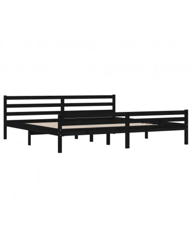 Giroletto Nero in Legno Massello 200x200 cm