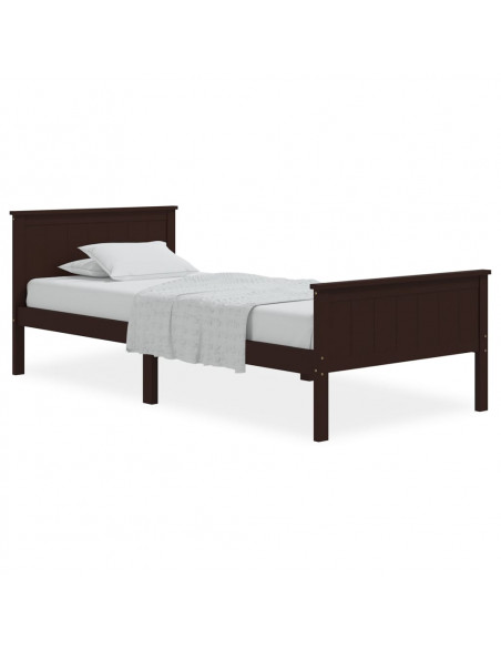Giroletto Marrone Scuro in Legno Massello di Pino 100x200 cm