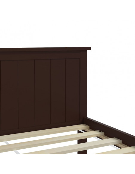 Giroletto Marrone Scuro in Legno Massello di Pino 180x200 cm