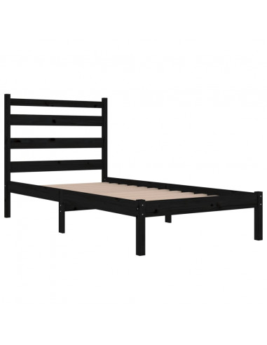 Giroletto in Legno Massello Nero 75x190 cm Small Single