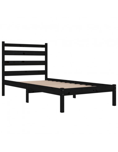 Giroletto Nero in Legno Massello di Pino 100x200 cm