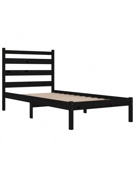 Giroletto Nero in Legno Massello di Pino 100x200 cm