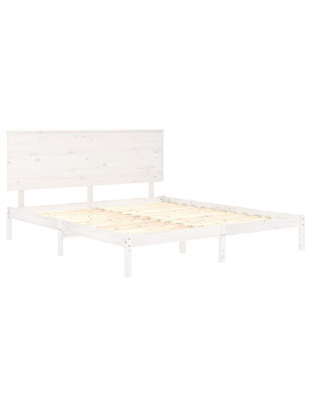 Giroletto Bianco in Legno Massello di Pino 200x200 cm