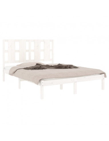 Giroletto Bianco in Legno Massello di Pino 140x190 cm