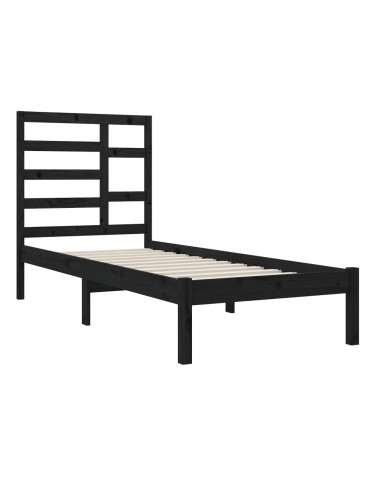 Giroletto in Legno Massello Nero 75x190 cm Small Single