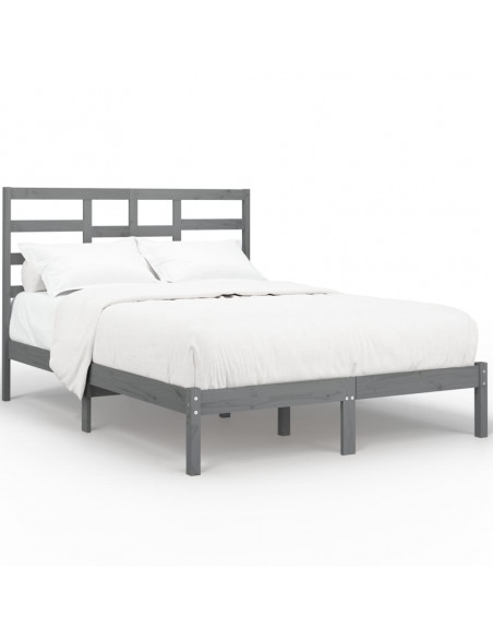 Giroletto Grigio in Legno Massello 135x190 cm Double