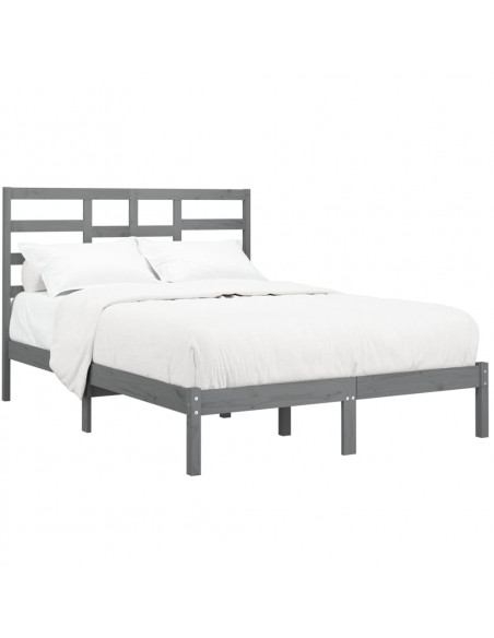 Giroletto Grigio in Legno Massello 135x190 cm Double