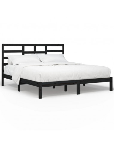 Giroletto Nero in Legno Massello 200x200 cm