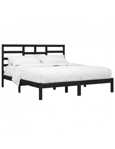 Giroletto Nero in Legno Massello 200x200 cm