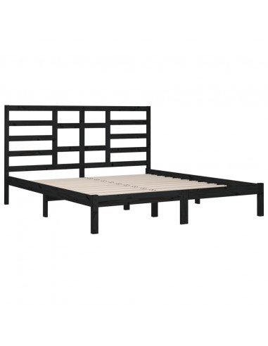 Giroletto Nero in Legno Massello 200x200 cm