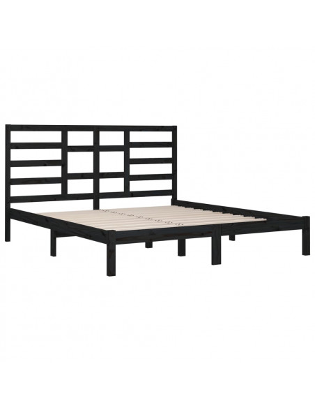Giroletto Nero in Legno Massello 200x200 cm