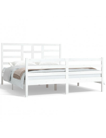 Giroletto Bianco in Legno Massello 160x200 cm