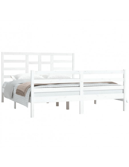 Giroletto Bianco in Legno Massello 160x200 cm