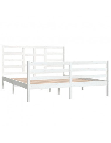 Giroletto Bianco in Legno Massello 160x200 cm