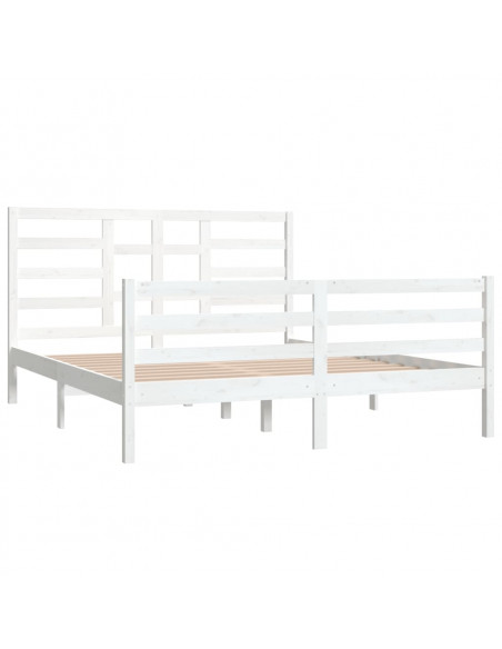 Giroletto Bianco in Legno Massello 160x200 cm