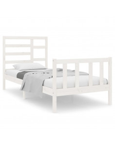 Giroletto Bianco in Legno Massello 90x190 cm Single 2