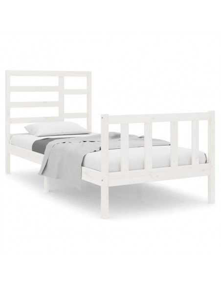 Giroletto Bianco in Legno Massello 90x190 cm Single