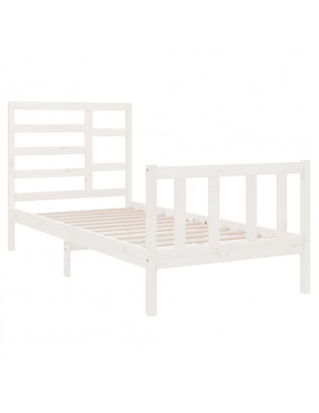 Giroletto Bianco in Legno Massello 90x190 cm Single
