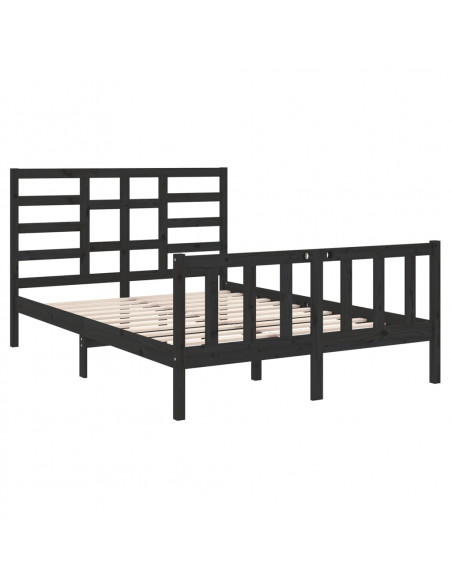 Giroletto Nero in Legno Massello 140x190 cm