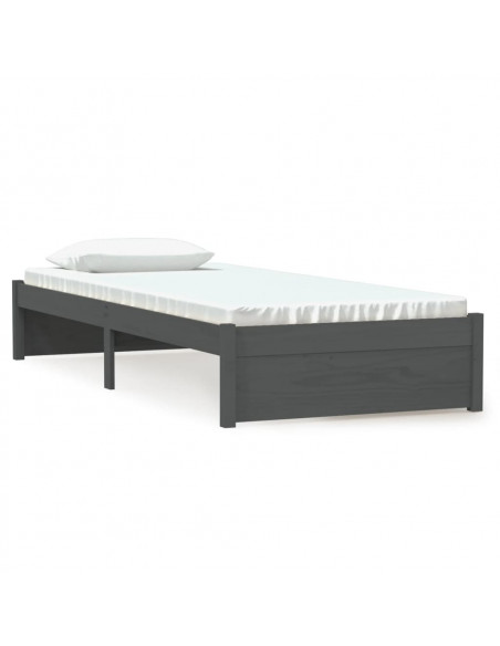 Giroletto in Legno Massello Grigio 75x190 cm Small Single