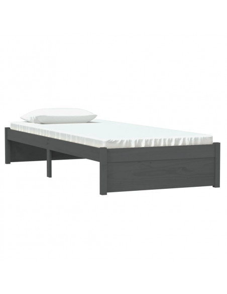 Giroletto in Legno Massello Grigio 75x190 cm Small Single