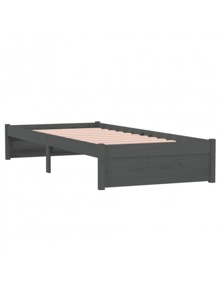 Giroletto in Legno Massello Grigio 75x190 cm Small Single
