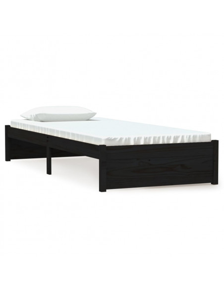 Giroletto in Legno Massello Nero 75x190 cm Small Single