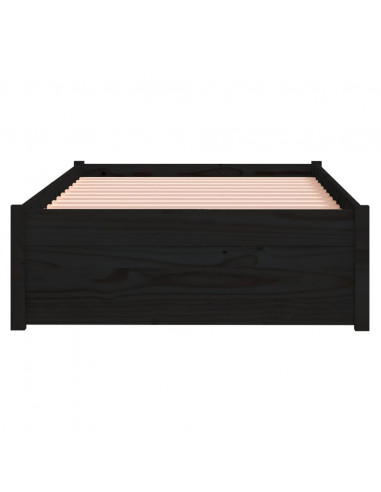 Giroletto in Legno Massello Nero 75x190 cm Small Single